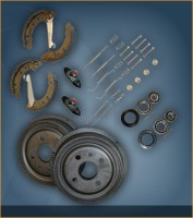 Ford Escort VII sedan (GAL,AFL) zadní brzdové bubny+ čelisti + sada 1.3-1.8 01/95-02/99